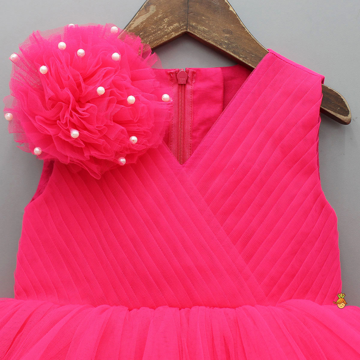 Pre Order: Flower Adorned Dress With Detachable Butterfly Wings