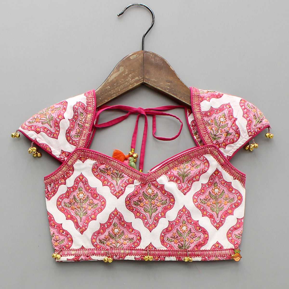 Pre Order: Beautiful Cotton Printed Sweetheart Neck Top With Printed Lehenga And Dupatta