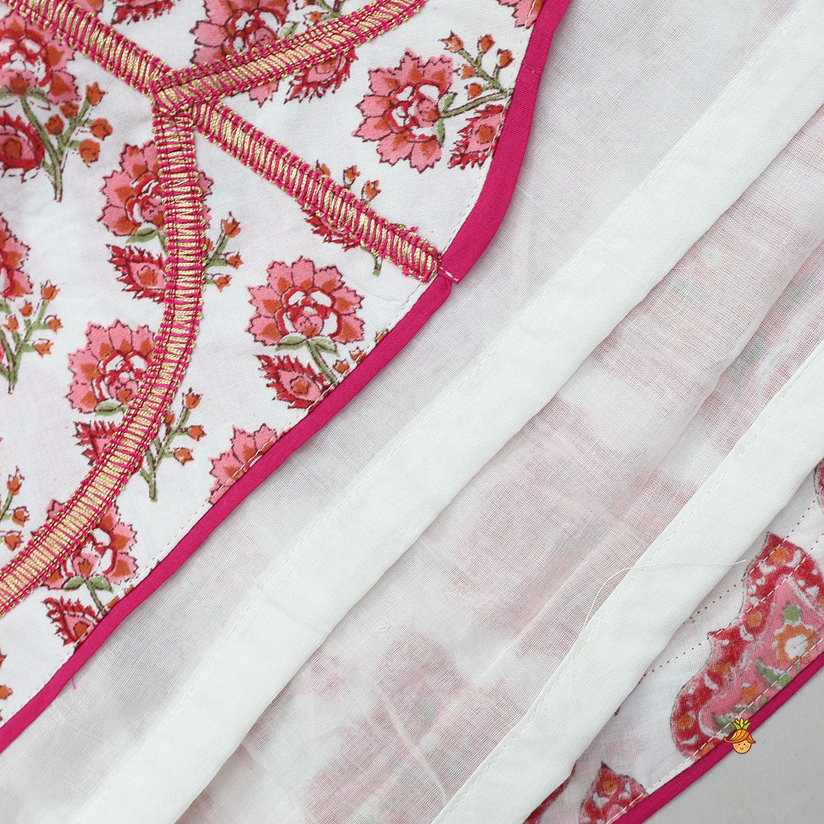 Pre Order: Beautiful Cotton Printed Sweetheart Neck Top With Printed Lehenga And Dupatta