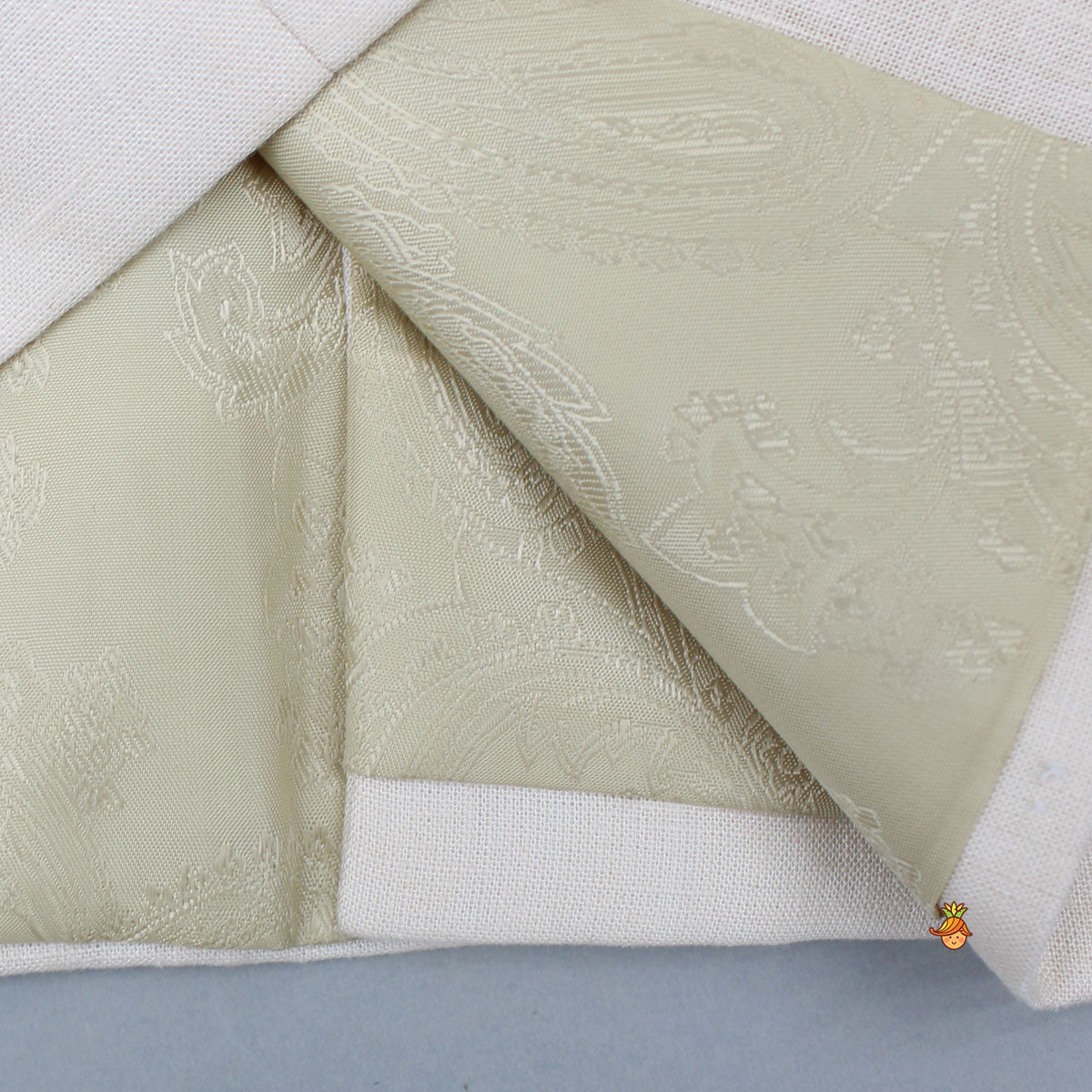 Pre Order: Beige Sherwani With Pocket Detailing And Matching Pant