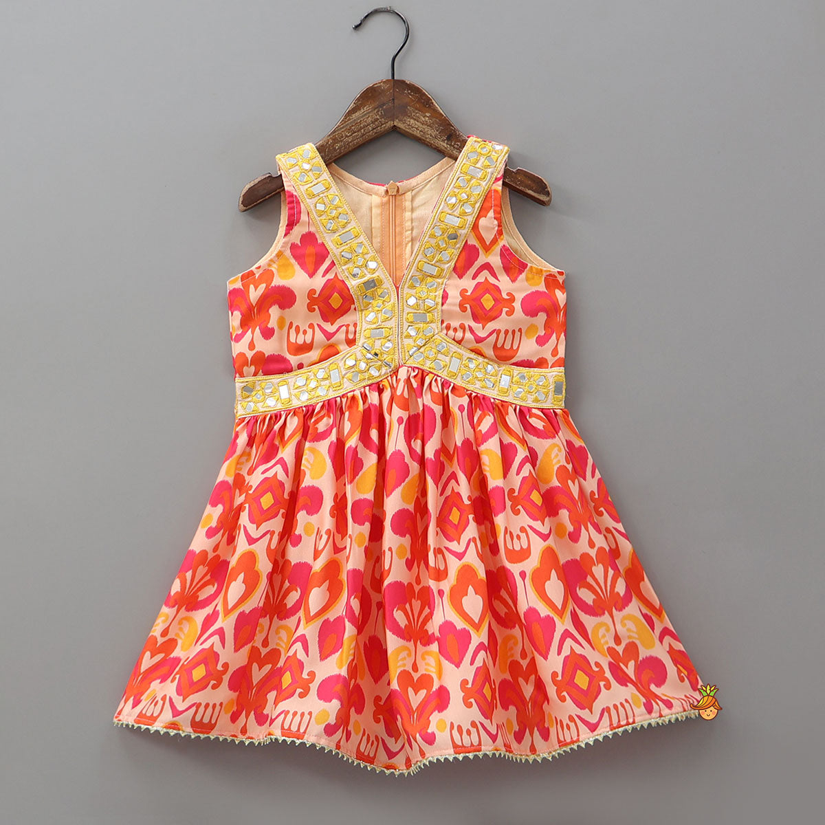 Pre Order: Sleeveless Peplum Kurti With Sharara