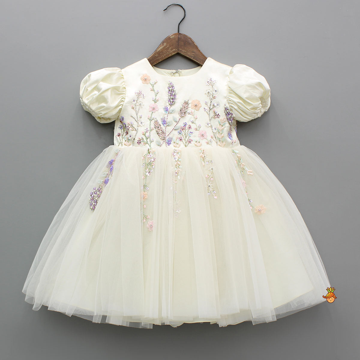 Pre Order: Dreamy Floral Off White Flared Dress
