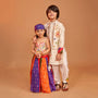 Beautiful Mirror Hand Embroidered Tie-up Top With Multicolour Bandhani Printed Lehenga And Bandana twinning model image 1