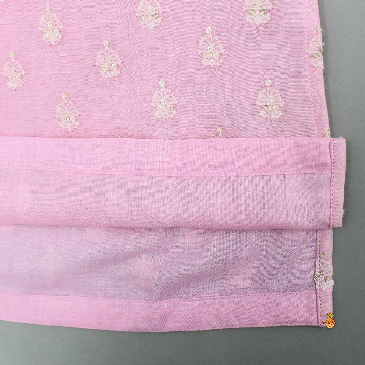 Pre Order: Pink Ombre Kurta With Off White Pyjama