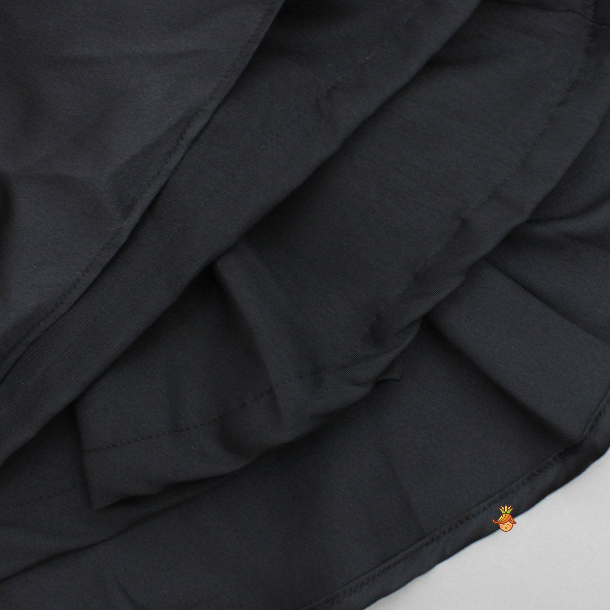 Pre Order: Black One Shoulder Top With Drape Style Skirt