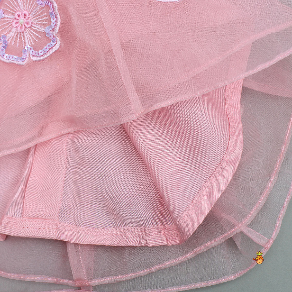 Pre Order: Lovely Pink Halter Neck Organza Top With Palazzo