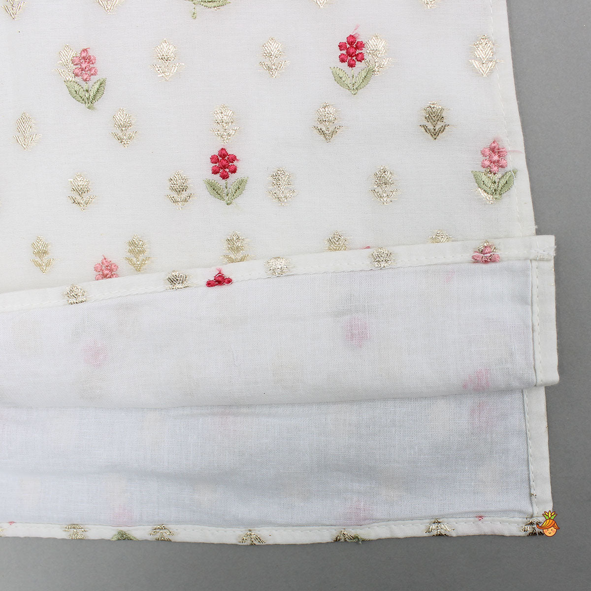 Pre Order: Floral Embroidered Kurta With Pyjama
