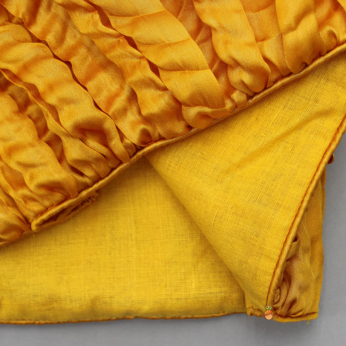 Pre Order: Beautiful Yellow Shimmery Halter Neck Top With Lehenga
