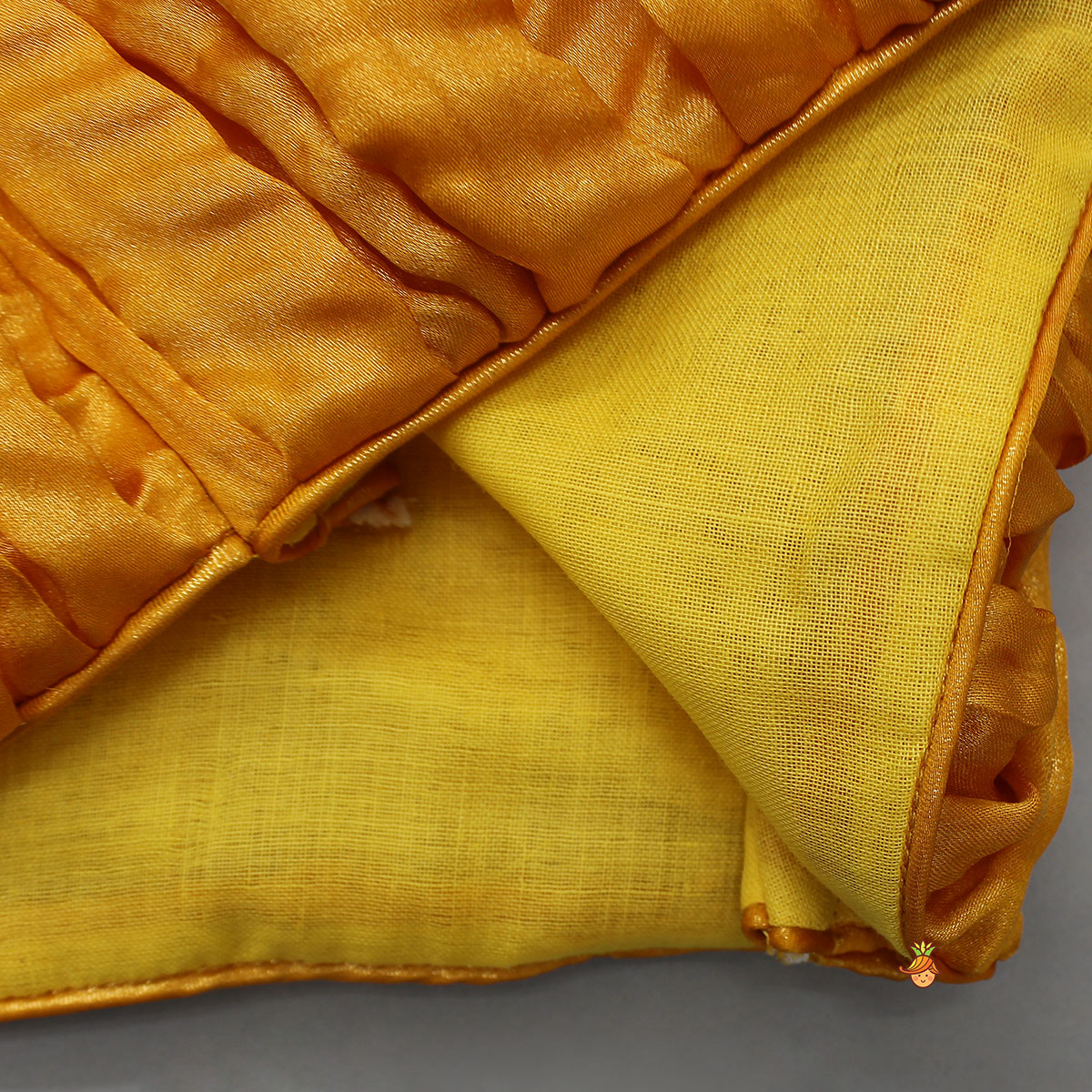 Pre Order: Beautiful Yellow Shimmery Halter Neck Top With Lehenga