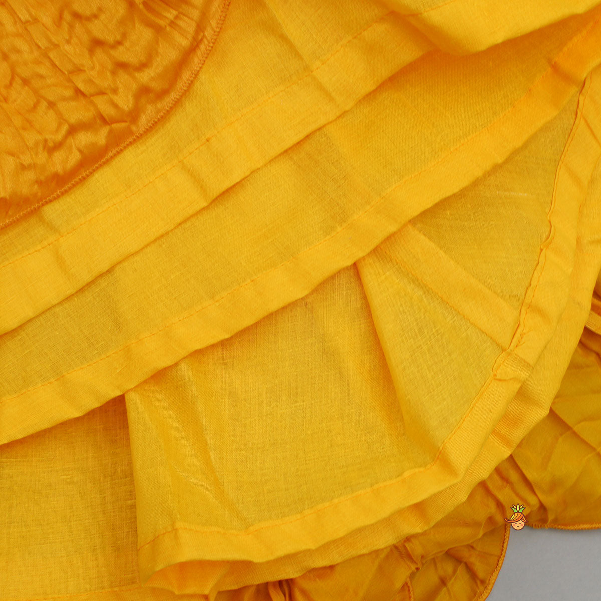 Pre Order: Beautiful Yellow Shimmery Halter Neck Top With Lehenga