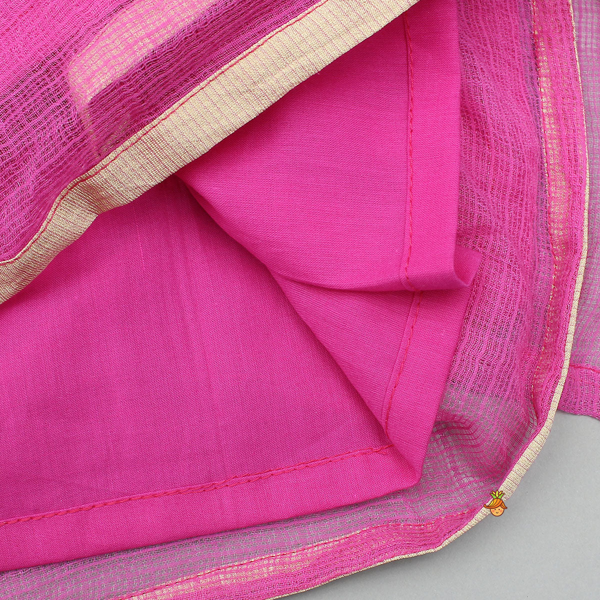 Pre Order: Pink Angarkha Style Kurti With Matching Pant