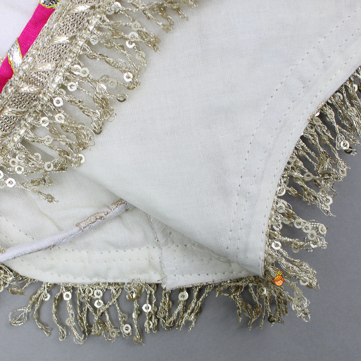 Pre Order: Lace Adorned Floral Sleeveless Top With Sequin Detailed Lehenga
