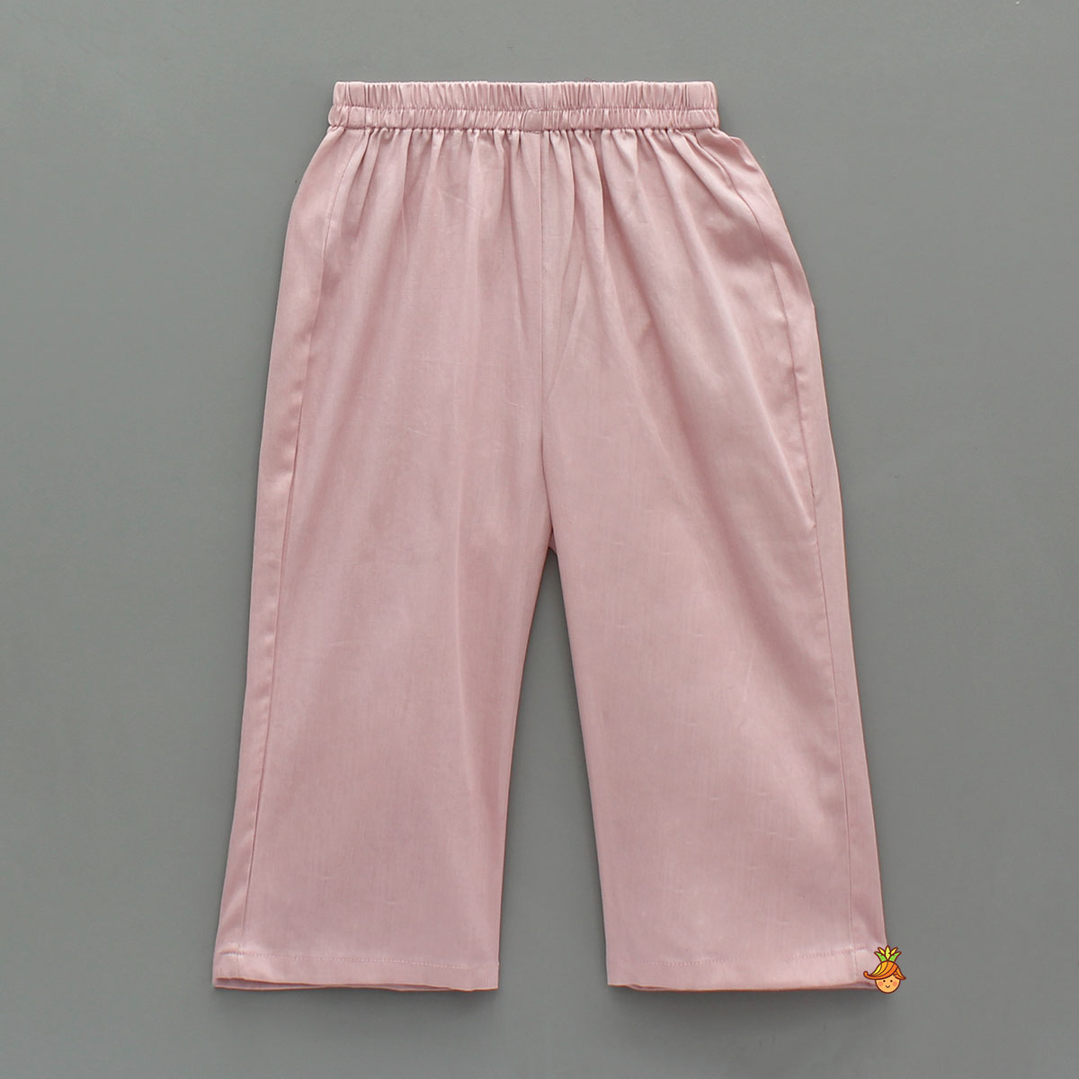 Pre Order: Thread Embroidered Pink Silk Kurti And Pant