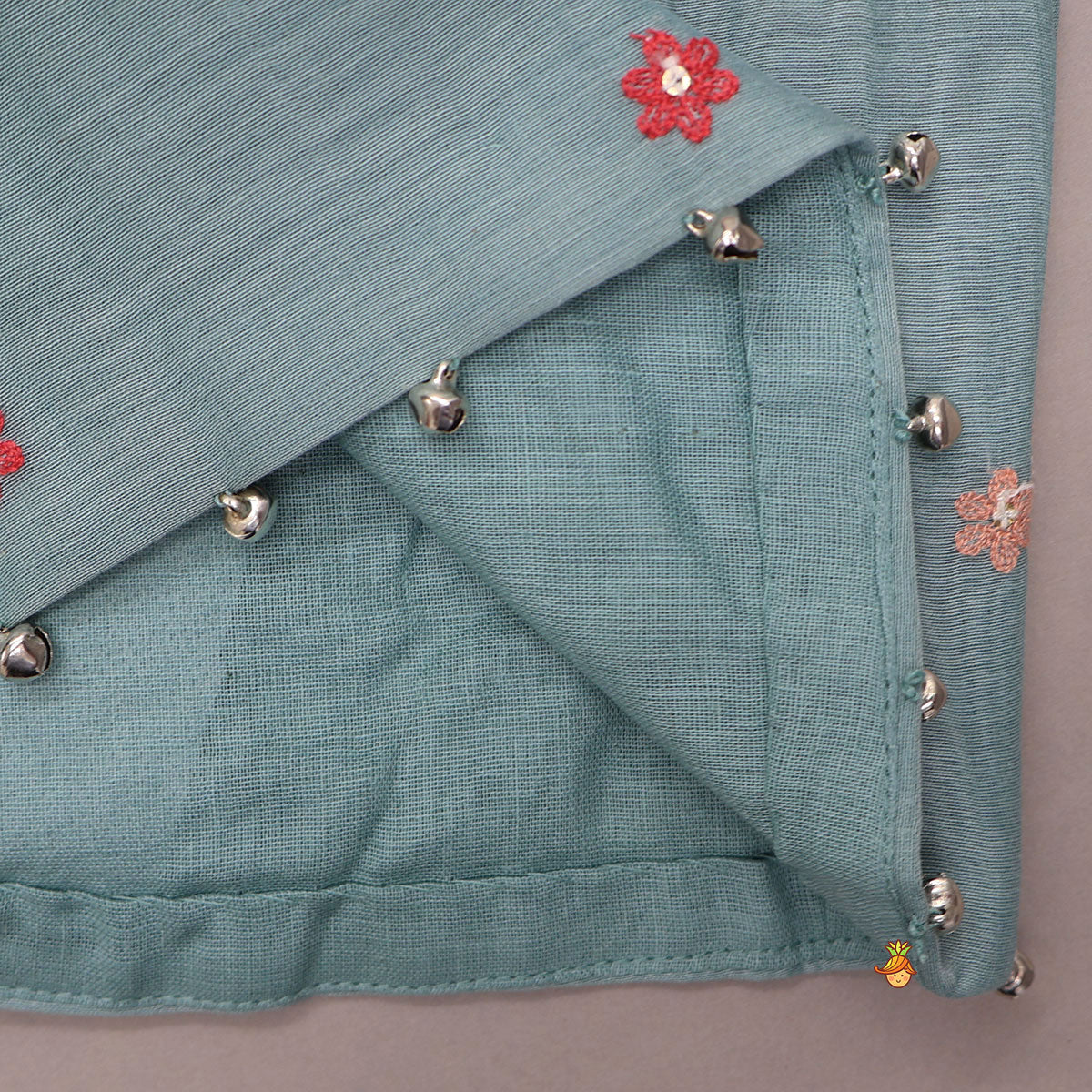 Pre Order: Bells-Enhanced Blue Top And Lehenga