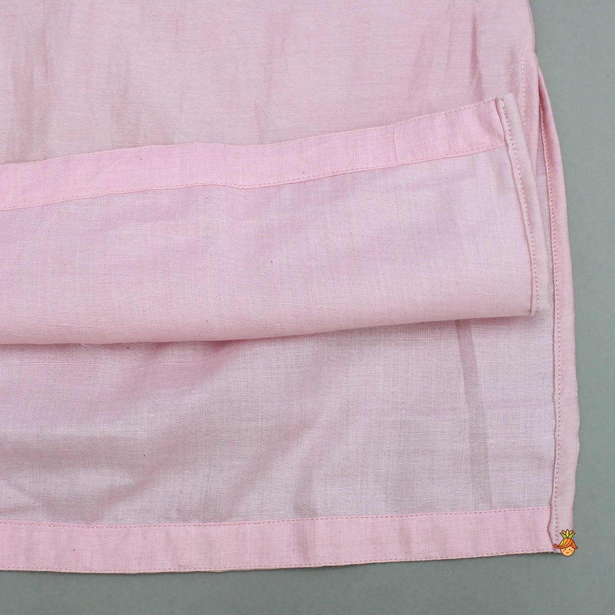 Pre Order: Pink Kurta With Floral Embroidered Jacket And Pyjama