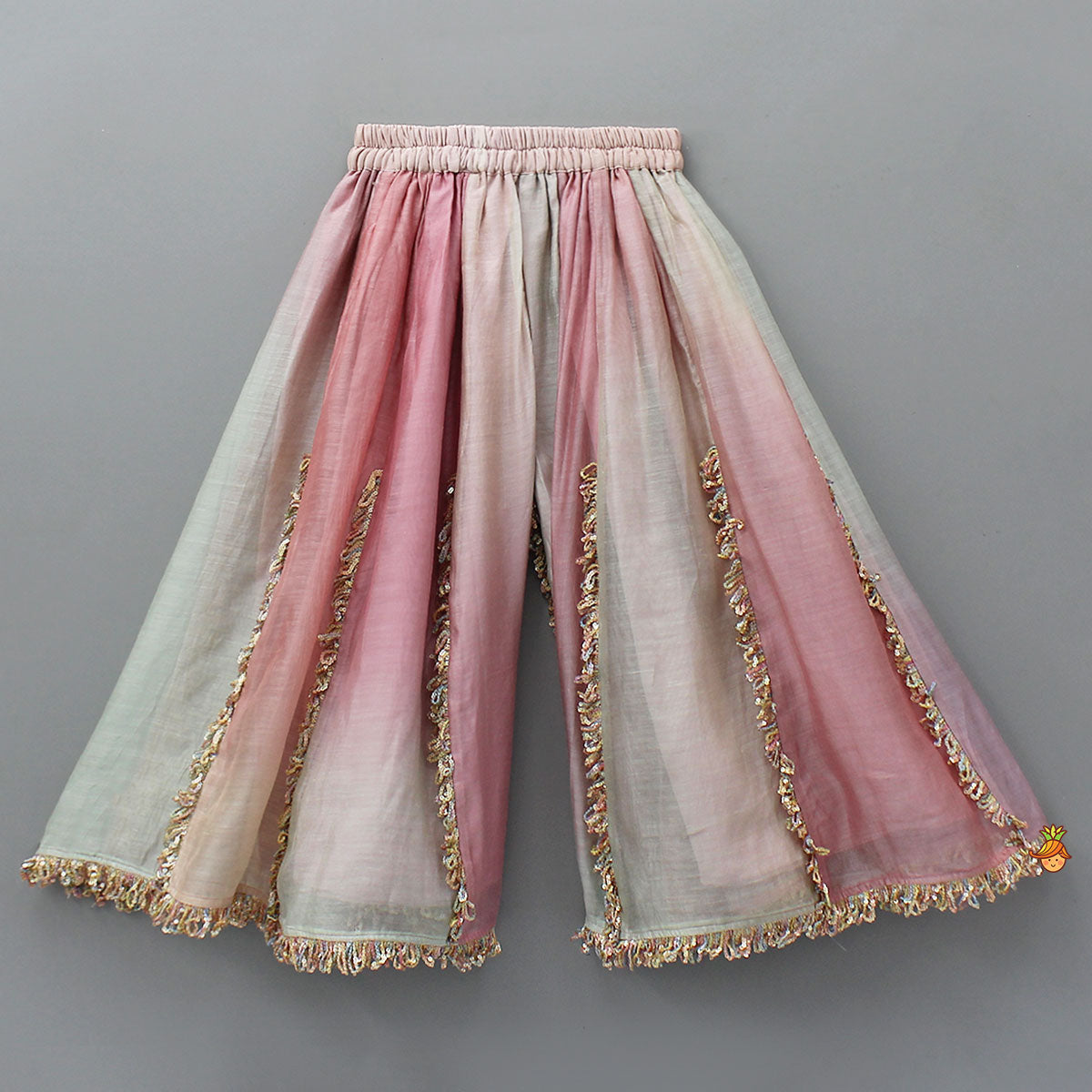 Pre Order: Heavy Beaded Yoke Top With Palazzo And Hair Clip