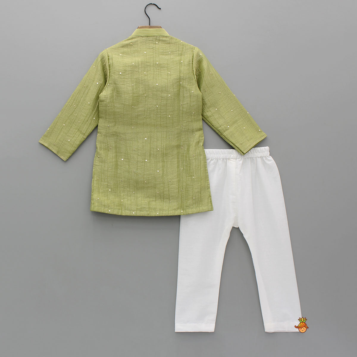Pre Order: Shimmery Sequin Embroidered Ethnic Kurta With Pyjama
