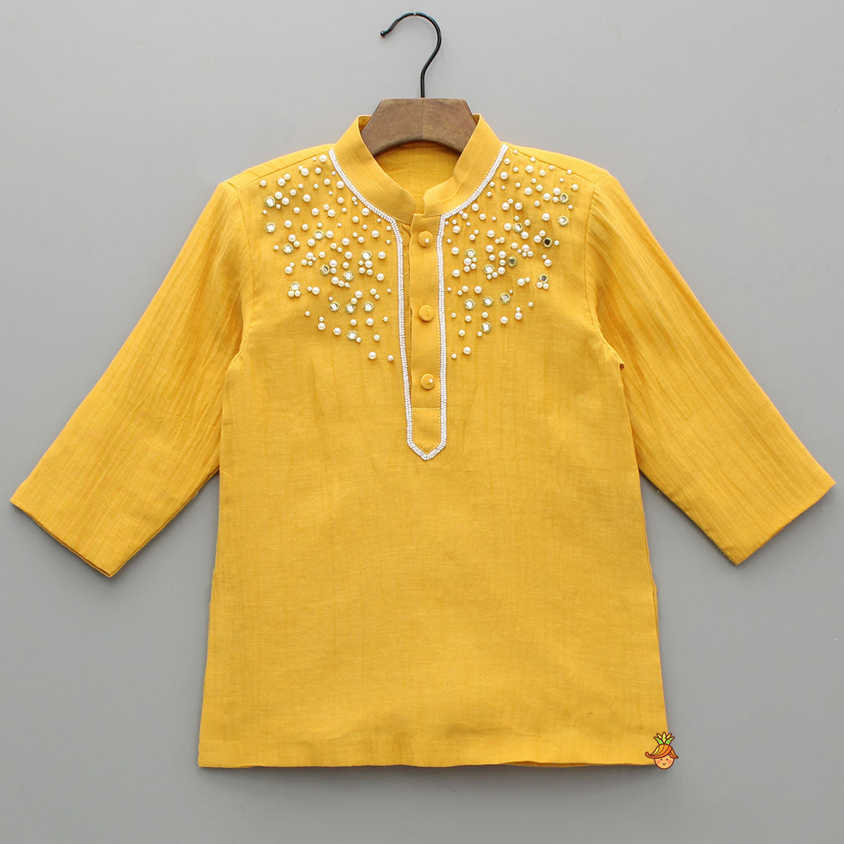 Pre Order: Beads And Mirror Work Kurta With Pyjama
