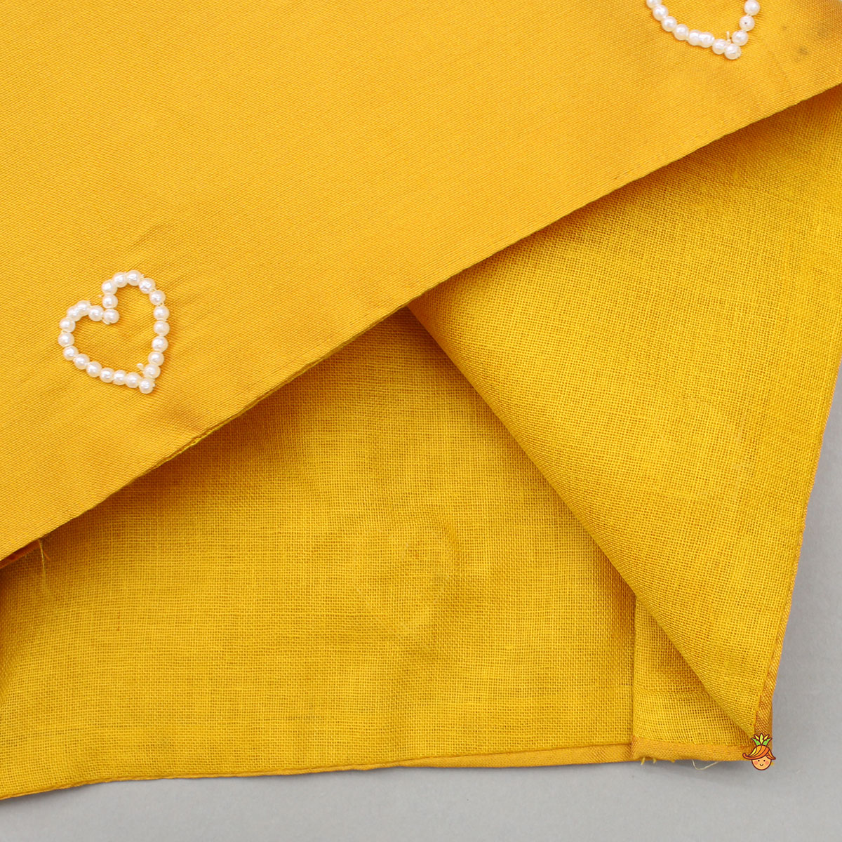 Pre Order: Little Hearts Embroidered Top With Hearts Embroidered Lehenga