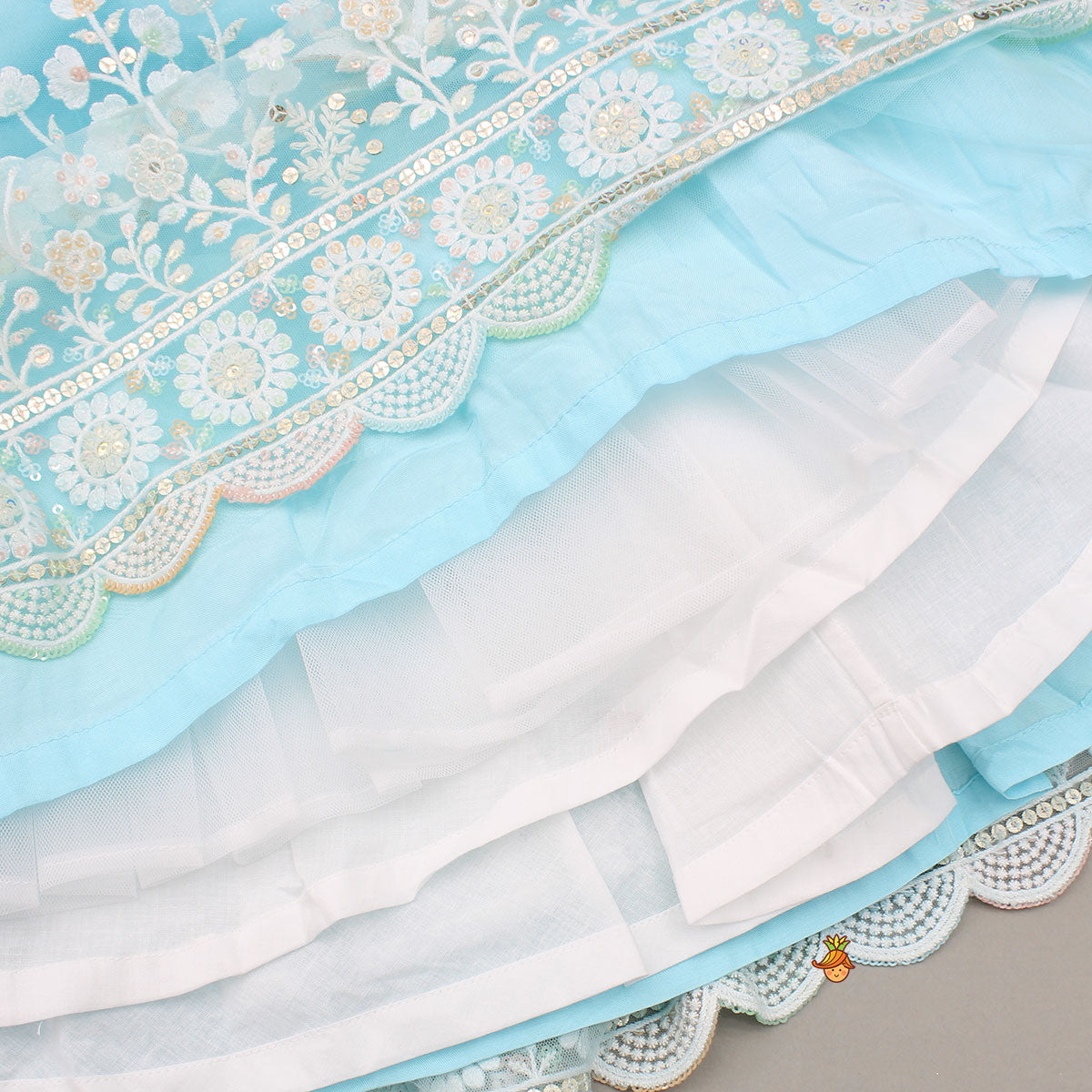 Pre Order: Floral And Bird Embroidered Top With Matching Lehenga And Dupatta