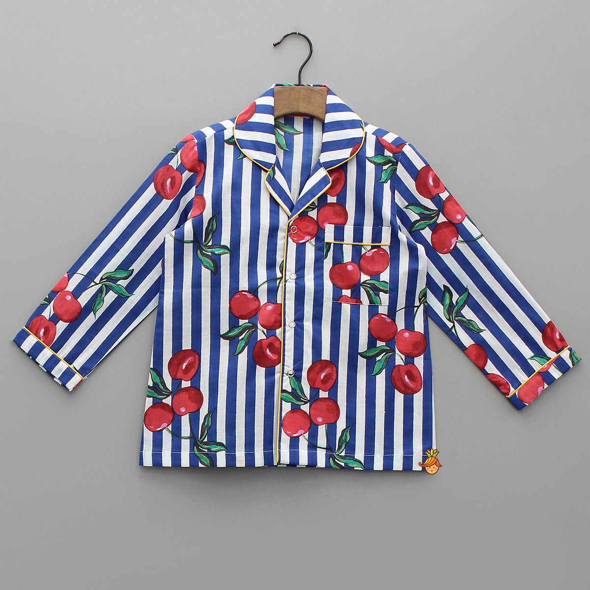 Pre Order: Striped Cotton Printed Sleepwear