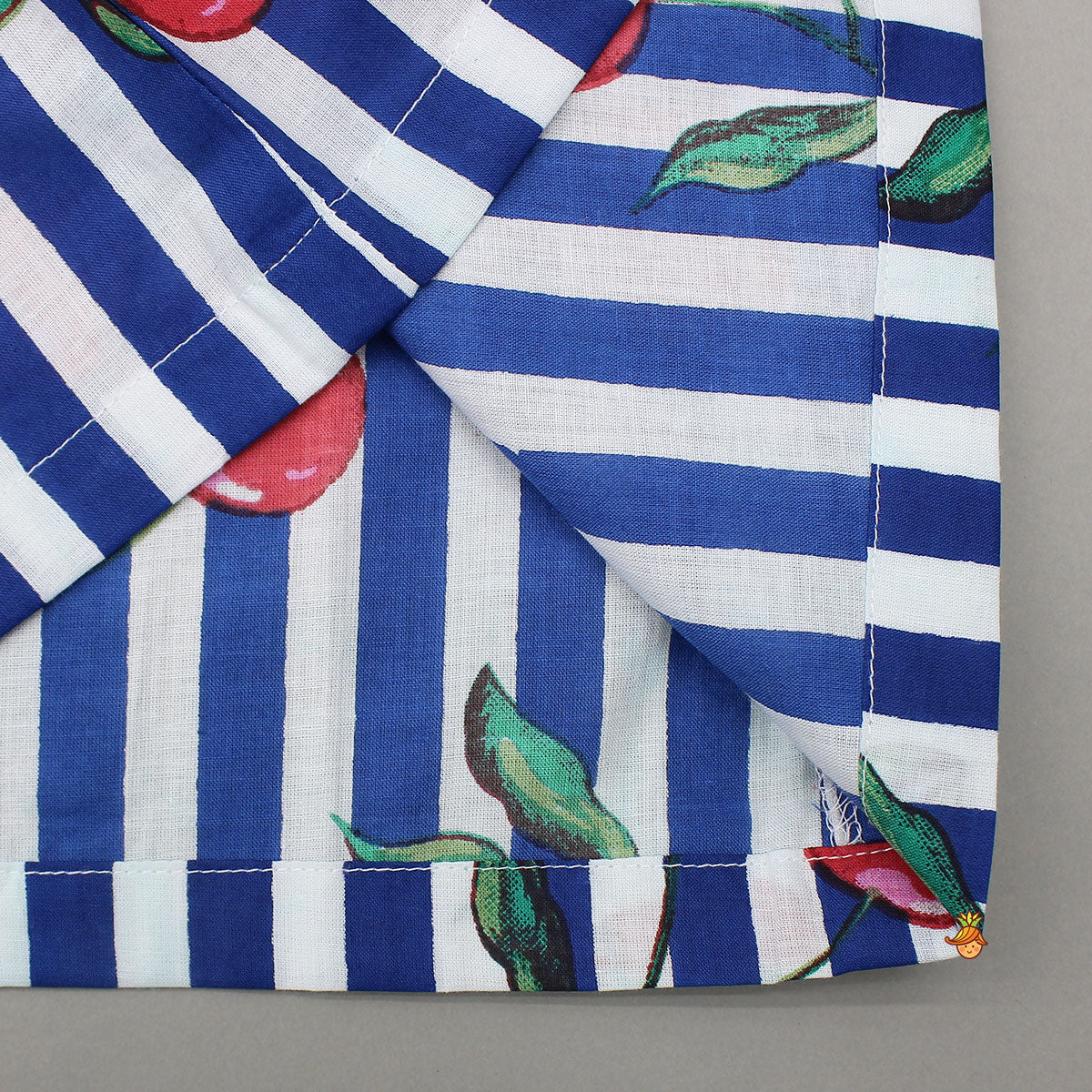 Pre Order: Striped Cotton Printed Sleepwear