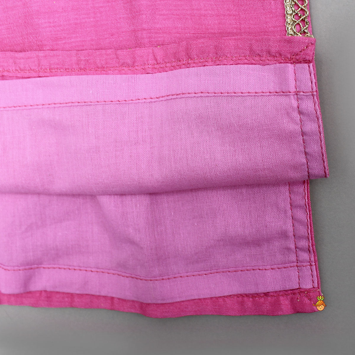Pre Order: Elegant Yoke-Detail Kurti With Matching Salwar And Dupatta
