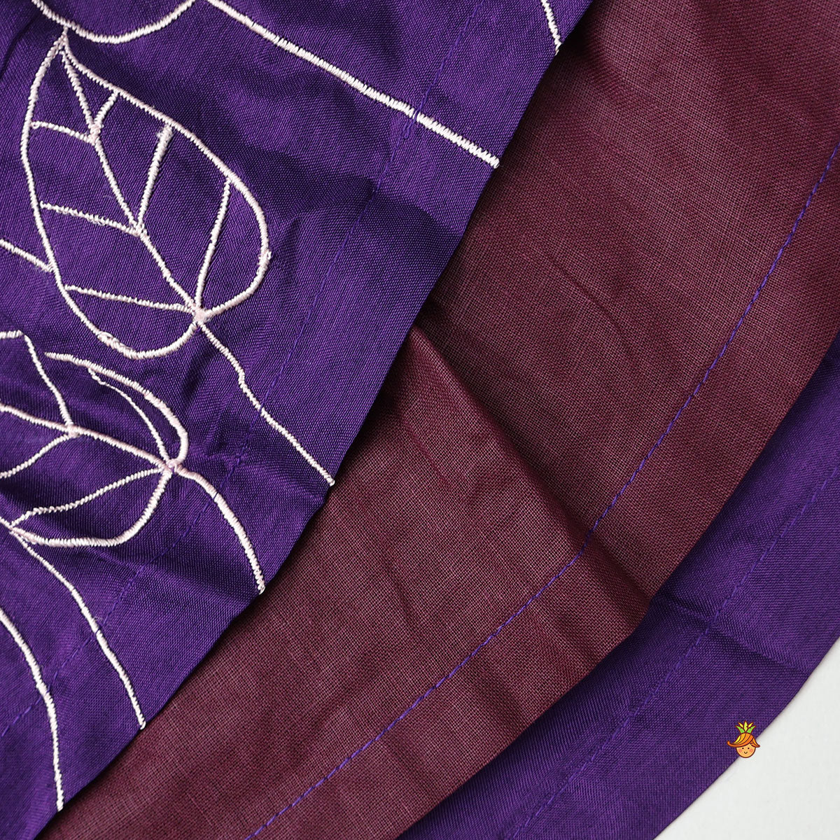 Pre Order: Leaf Embroidered Kurti With Matching Embroidered Palazzo And Dupatta