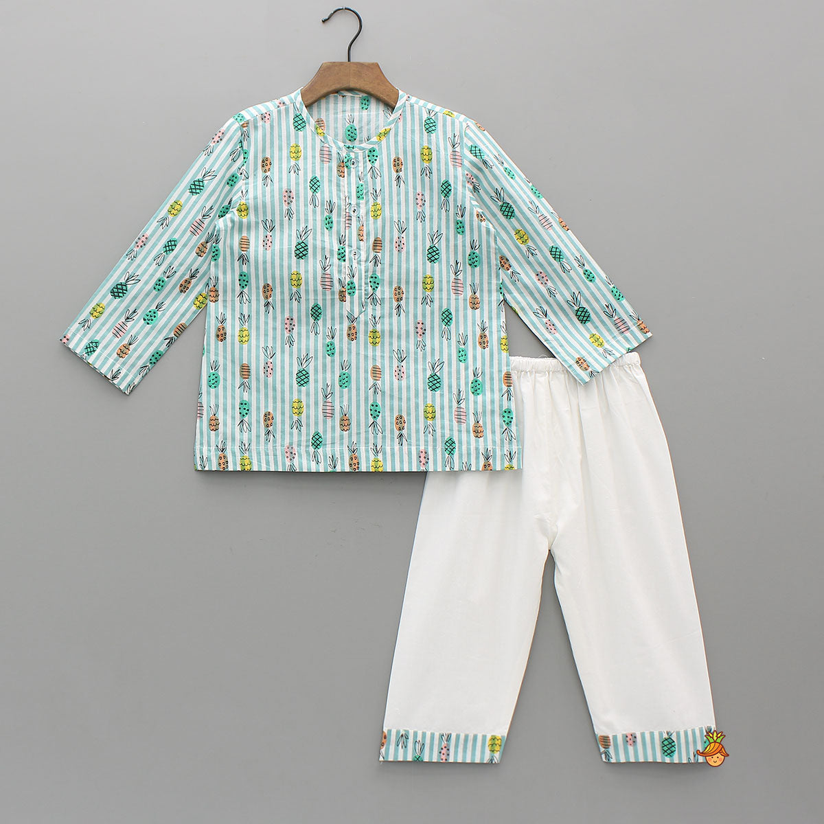 Pre Order: Fruit And Stripe Printed Sleepwear