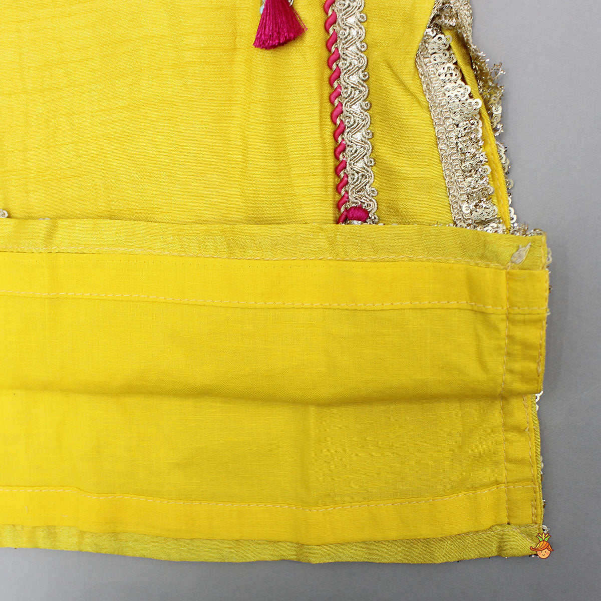 Pre Order: Lace Adorned Kurti With Matching Pant And Dupatta