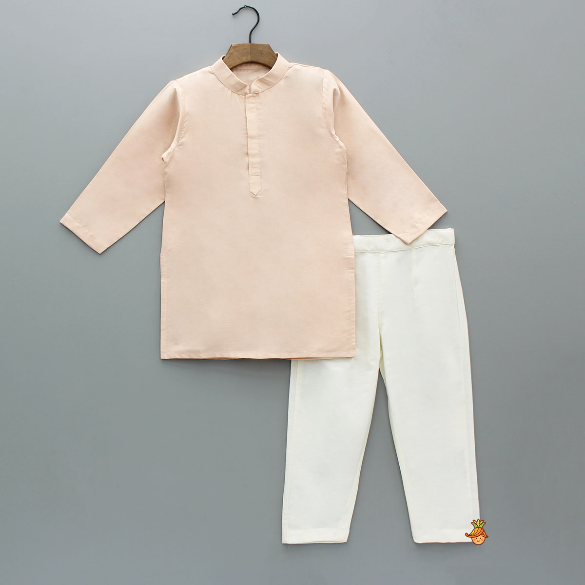 Pre Order: Kurta With Potli Button Detailed Jacket And Pyjama