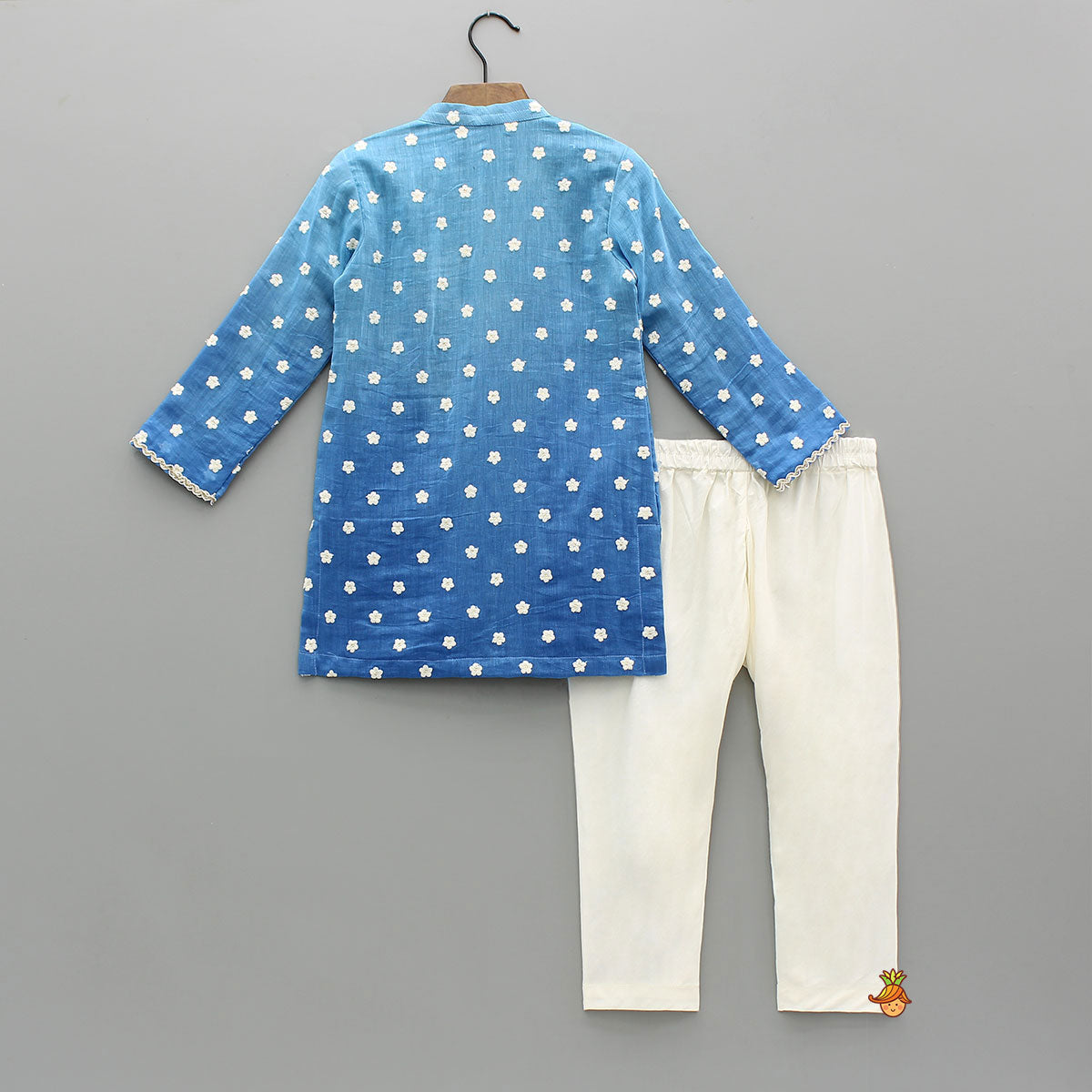 Pre Order: Thread Embroidered Kurta And Pyjama