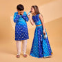 Thread Embroidered Kurta And Pyjama twinning model image 2