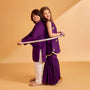 Faux Jacket Style Sequin Embroidered Kurta With Pyjama twinning model image 2