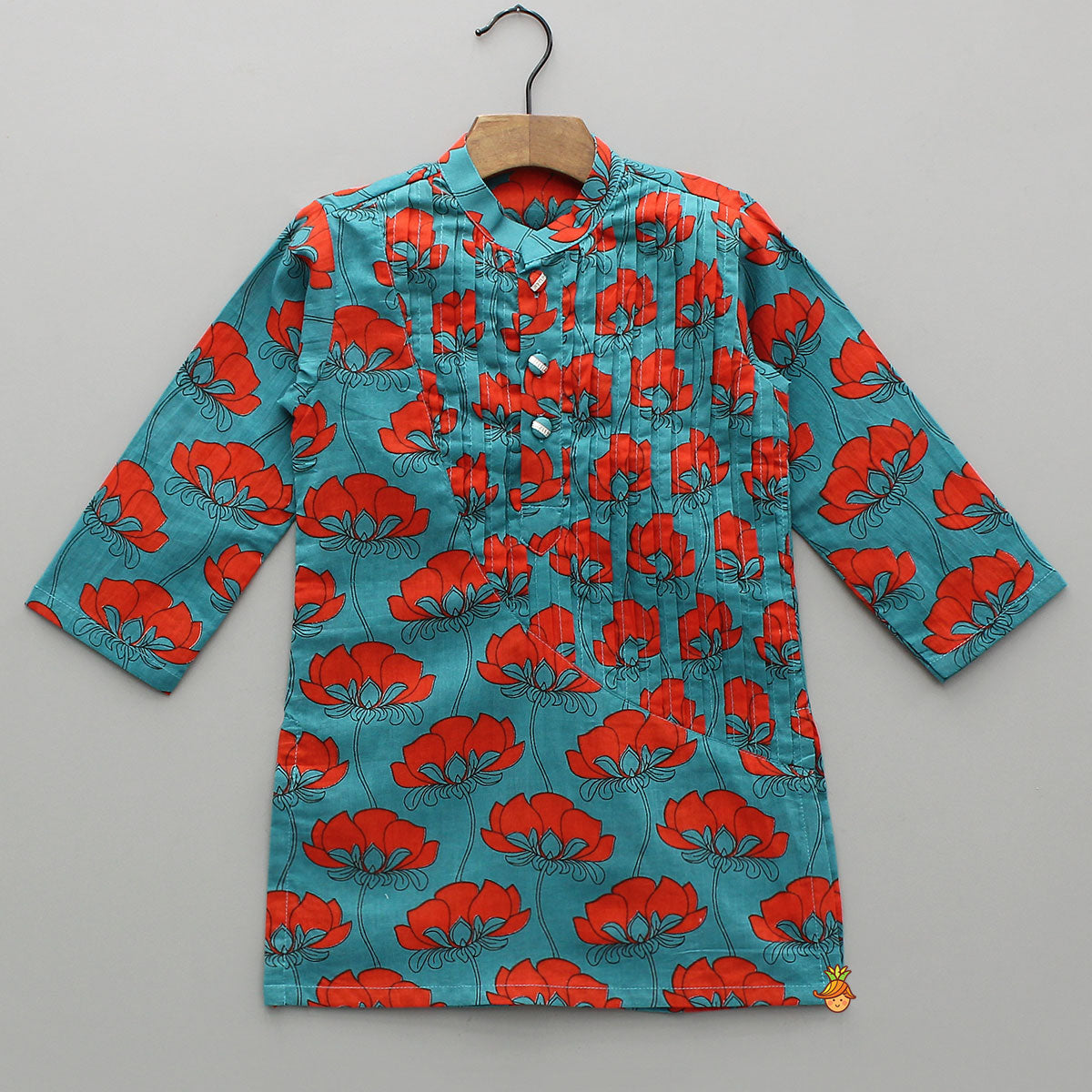 Pre Order: Vibrant Floral Printed Kurta With Pyjama