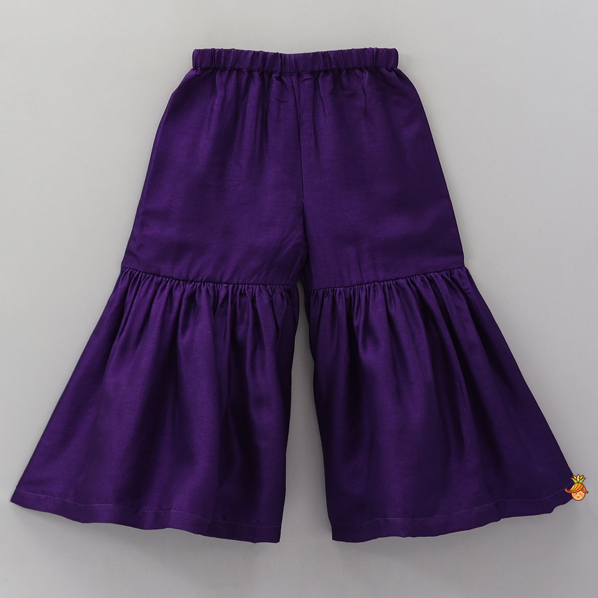 Pre Order: Sequin Embroidered Pleat Detailed Kurti With Sharara And Dupatta