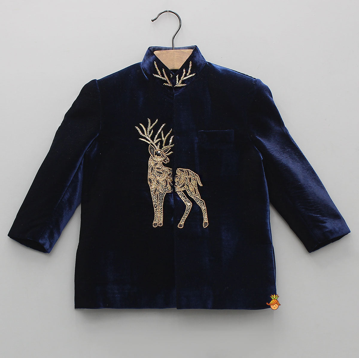 Pre Order: Stylish Cut Dana And Beads Embroidered Velvet Sherwani With Pyjama