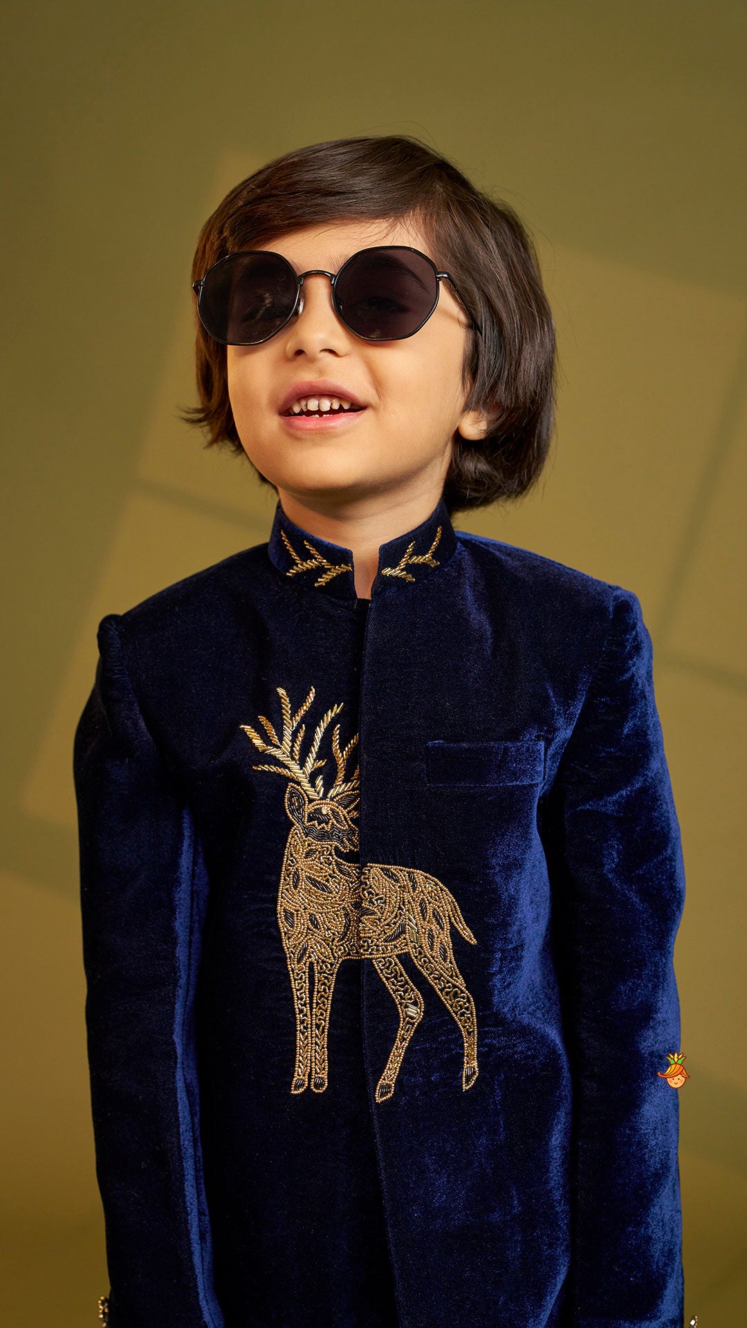 Stylish Cut Dana And Beads Embroidered Velvet Sherwani With Pyjama