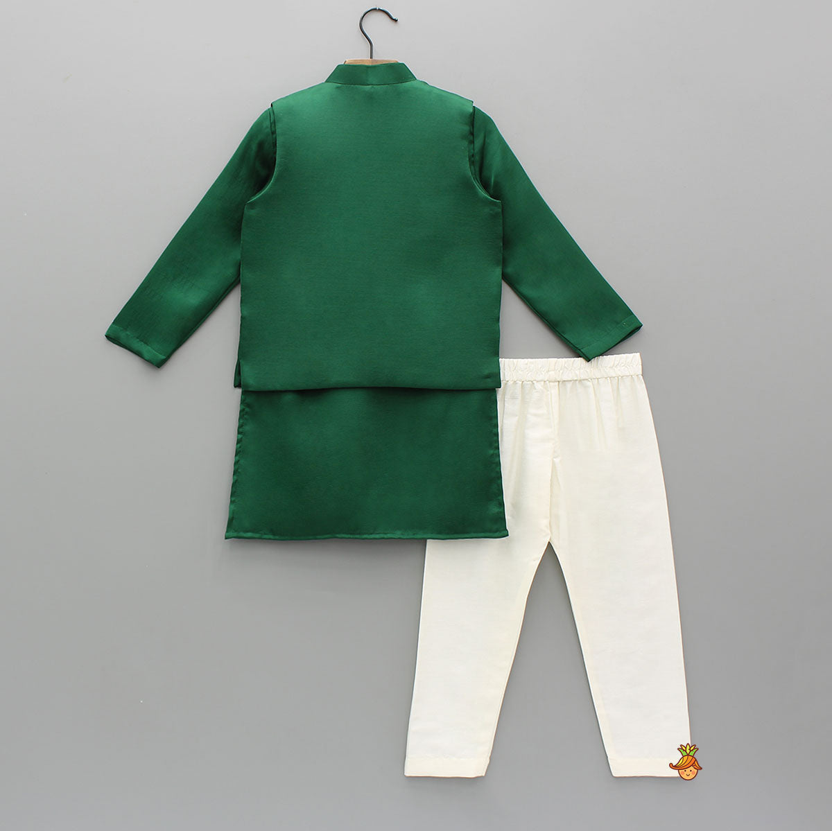 Pre Order: Ethnic Kurta With Floral-Embroidered Exquisite Jacket And Pyjama