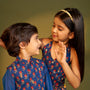 Ethnic Kurta With Pocket-Detail Jacket And Pyjama twinning model image 4