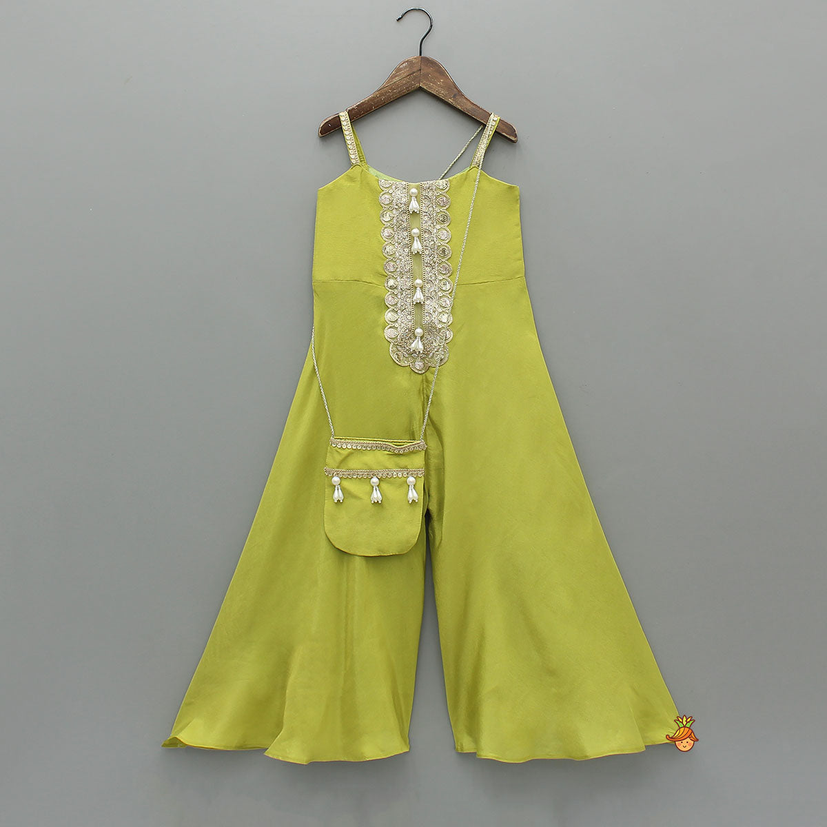 Pre Order: Ethnic Jumpsuit With Matching Sling Bag