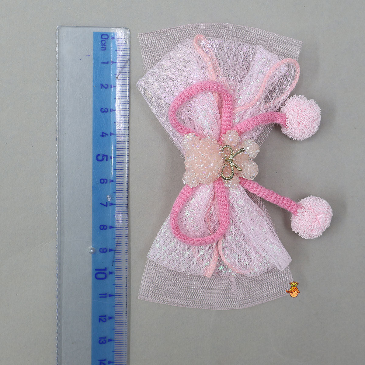 Adorable Teddy-Embellished Net Hair Clip