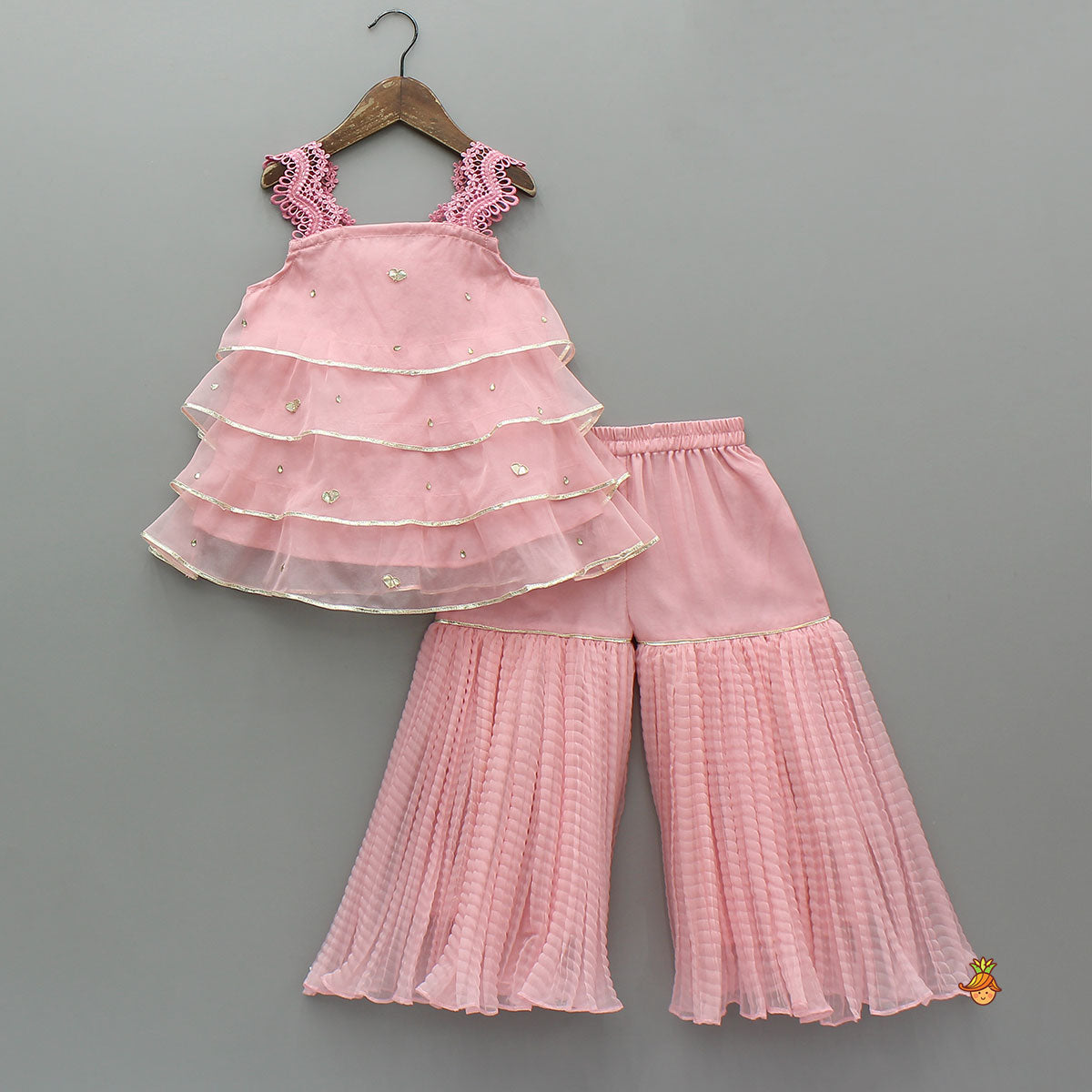 Pre Order: Beautiful Layered Top And Sharara