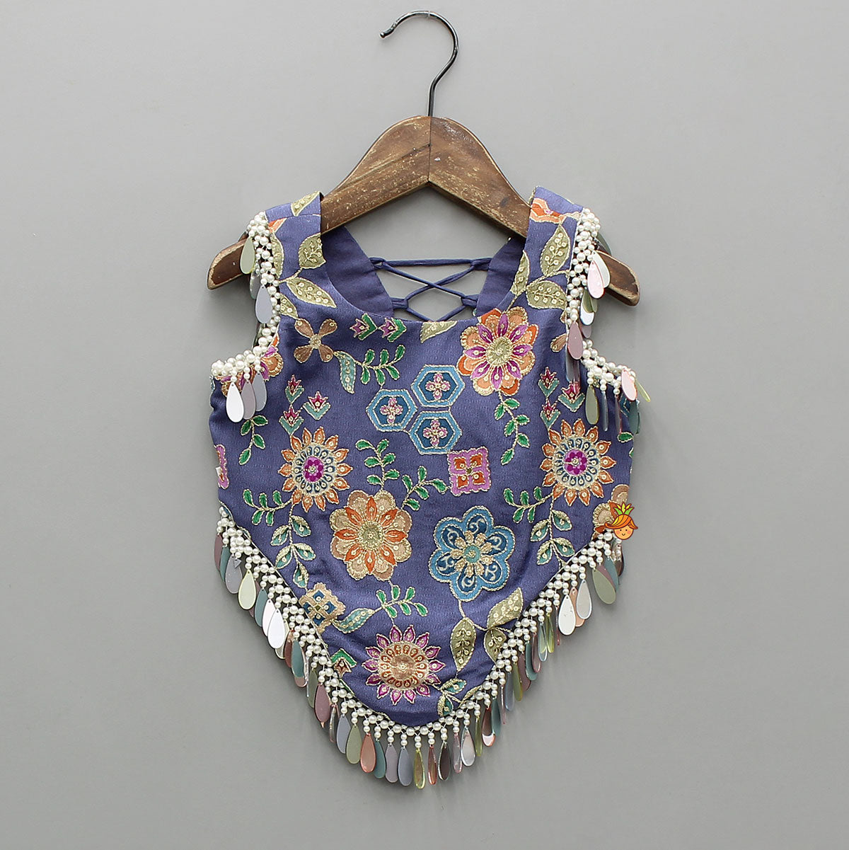 Pre Order: Mirror Work Stylish Top And Palazzo