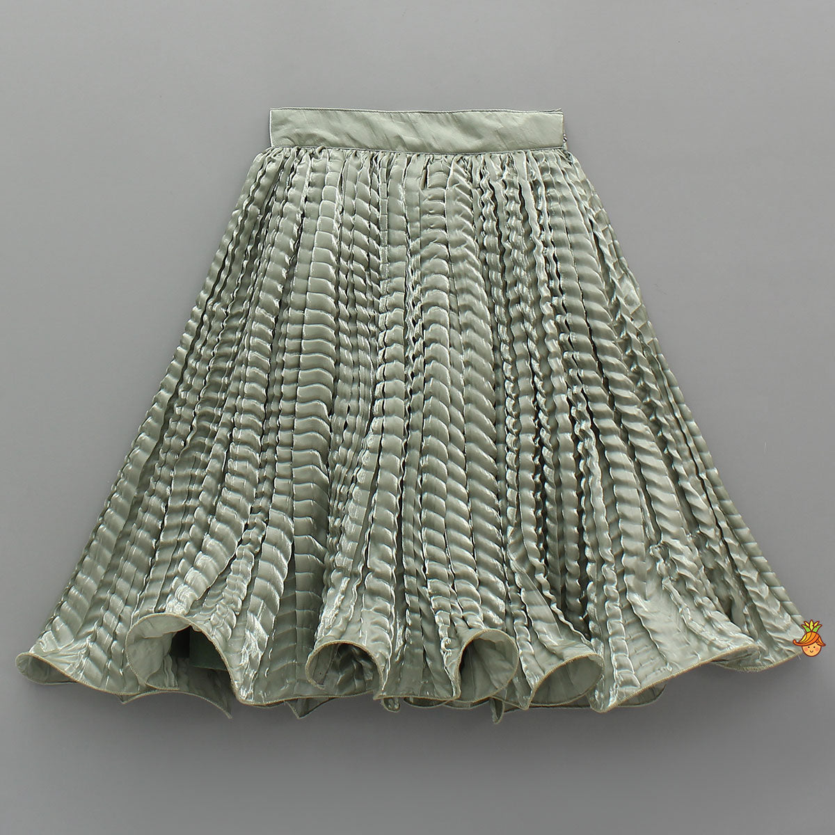 Pre Order: Gorgeous Open-Back Top And Crushed Lehenga With Wrist Cuff