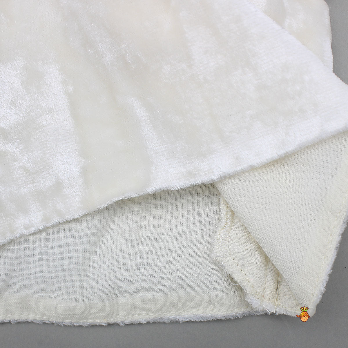 Pre Order: Velvet Inner Top With Halter Neck Fur Top  And Gorgeous Dual-Tone Panelled Lehenga