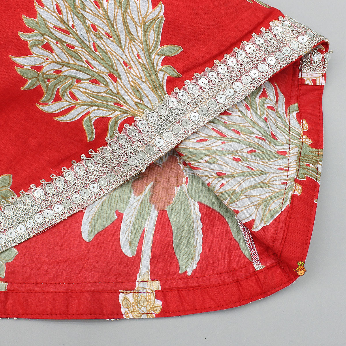 Pre Order: Trees Printed Graceful Kurti And Sharara With Net Dupatta