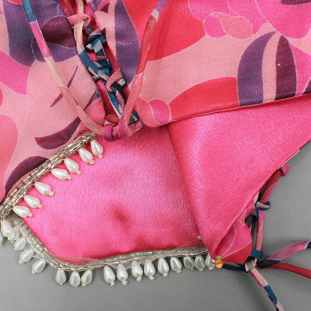 Pre Order: Criss-Cross Side Knot Detail Top With Lehenga