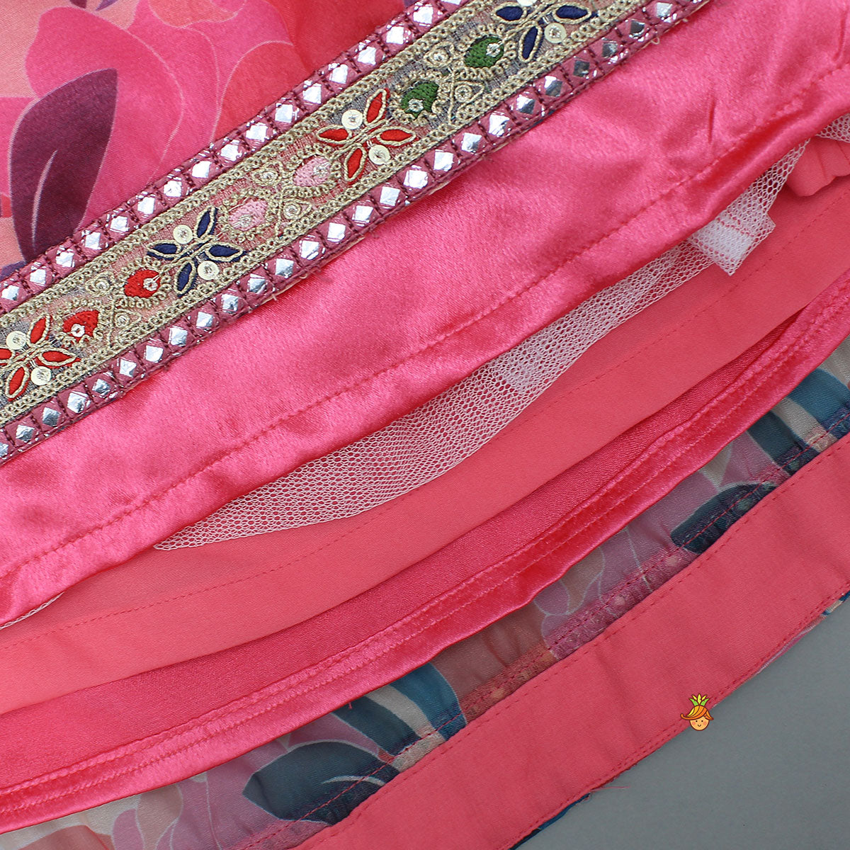 Pre Order: Criss-Cross Side Knot Detail Top With Lehenga