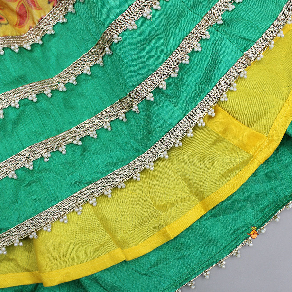 Pre Order: Printed Velvet Anarkali With Embroidered Pouch And Matching Hairband